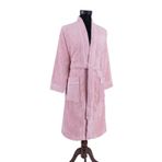 % 100 Pamuklu Laodikeia Kimono Bornoz Kadın Erkek Unisex Pembe - L - XL
