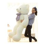% 100 YERLİ - Sevgiliye Özel HEDİYE - 150 cm Papyonlu Peluş Ayı-DEV Boy Beyaz