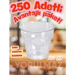 🥤 🥤 ✨ 180 Cc Sert Kristal Plastik Bardak 250 Adet Şeffaf Mika Bardak – Davet, Parti Ve Paket Servi