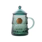 نارات الجاتتيل 325 ml Kapaklı ve Saplı Su Bardağı Bardağı, Modern Koyu Yeşil Noel Ağacı Kupası