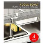 - 4 Adet Yapışkanlı Pleksi Bulaşık Süngeri Tutucu Evye Düzenleyici Süngerlik