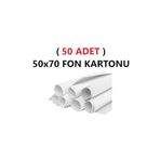 ( 50 Adet ) 50X70 cm Beyaz Renkli Fon Kartonu Rulo Canlı Renk Büyük Boy Anaokulu Kreş Okul