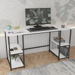 * 50 cm Metal Çalışma Bilgisayar Ofis Masası Kitaplıklı - belirtilmemiş