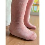 % 80 Pamuklu Kendinden Desenli Kız Çocuk Kilotlu Çorap Kaliteli Kız Çocuk Külotlu Çorap - 5 - 6 Yaş - Pembe