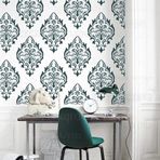 壁涂鸥 BackgroundTurnOver 40cm Damask Vintage Retro lüks şablon şablonlar dekor şablonu için yeniden kullanılabilir Mandala mobilya desenleri karo döşeme niş duvar tohumları yer karosu kumaş ahşap mandalalar ev desen