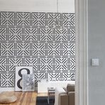 壁涂鸥 BackgroundTurnOver 50 cm Geometrik Kare Şablon Şablonlar Mandala şablonu Dekor Şablonları için Yeniden Kullanılabilir Boyama Duvarları Büyük Boya Büyük Mobilya Desen Niş Duvar Ahşap Mandalas Desenleri Yer Karosu