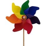 🌬️ Bahçe Rüzgar Gülü – 7 Kanatlı | 35 cm Çap | 64 cm Ahşap Sap | Uv Katkılı Dayanıklı Malze