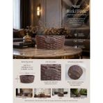 🌿 Bitkitürk Hasır Dokulu Beton Saksı 23 cm | Dekoratif El Yapımı Beton Saksı | Balkon, Salon ve Masa Üstü Kullanımına Uygun