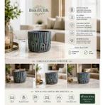 🌿 Bitkitürk Kütük Dokulu El Yapımı Beton Saksı – Dekoratif Modern Sukulent ve Bonsai Saksısı 14X12 cm