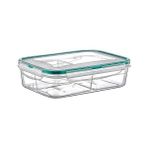 -Dikdörtgen 3 Bölmeli Saklama Kabı Freshbox 1 Lt - 0 Siyah - Option-1