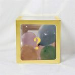 & Karakterli Gold Şeffaf Büyük Boy 25*25 cm Balon Kutusu Kendin Yap Doğum Günü Parti Kutlama Seti