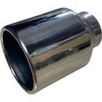 🚗 Krom Yuvarlak Model 120 mm Tekli Egzoz Ucu | Paslanmaz Çelik & Şık Tasarım