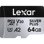 Lexar 64 GB Silver Plus 205 MB/s 4K V30 Uhsı Micro SD Hafıza Kartı