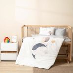 | Luna |%100 Pamuklu Bebek Nevresim Takımı Gri - standart
