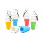 🍦 Mini Saklama Külahı Anahtarlık – Döner Kapaklı – Sert Plastik – Gizli Hazneli