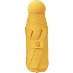 伟 祥 Mini Seyahat Şemsiyesi, Cep Şemsiyesi, Yağmur için Taşınabilir Seyahat Golf Şemsiyesi, Yağmur ve Güneş Şemsiyesi, Erkekler ve Kadınlar için Küçük Katlanır Sırt Çantası Şemsiyesi, Vigor Sarı, A