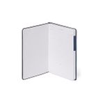 - Not Defteri, Puantiyeli, Orta, 192 Sayfa, Yumuşak Pu Kapak, Fsc® Sertifikalı Kağıt, Beyaz Kağıt 100 G/m², Çift Kitap Ayracı, Lastik Bant, 13 x 21 Cm, Renk Galaktik Mavi - Standart