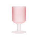 نارات الجاتتيل Pembe Kristal Cam Kadeh, 9.5 oz Su, Meyve Suyu, Şarap ve Kokteyller için Buzlu Saplı Bardaklar