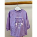 💜 Perimasalı Marka Mor Kirpi Baskılı Bebek Sweatshirt - 9 - 12 Ay