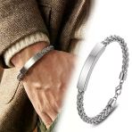 ? Premium İsim Yazılabilir Ayarlanabilir Çelik Zincir Plaka Bileklik 31834B29d2 - 23 Cm Vitrin