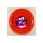 & Rainbow Plastik Kırmızı Renkli Parti Tabak 25 Li Yuvarlak 22 Cm