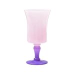 نارات الجاتتتيل Renkli Saplı Bardaklar, Su, Meyve Suyu, Şarap ve Kokteyller için 400ml Kristal Cam Kadeh (Pembe)