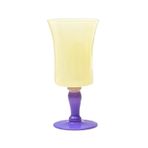 نارات الجاتتتيل Renkli Saplı Bardaklar, Su, Meyve Suyu, Şarap ve Kokteyller için 400ml Kristal Cam Kadeh (Sarı)