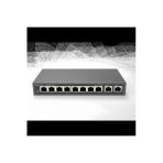 -Reyee Rg-Es110d-P 8 Port Poe+ 10-100 Mbps 2 Port 10-100-1000 Mbps Uplink Switch Çelik Kasa
