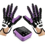 ( Sağ ve Sol El ) El ve Parmak Rehabilitasyon Robot Eldiveni - Fizik Tedavi ve Inme Egzersiz Cihaz - XL - Mor