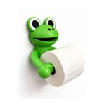 🐸 Sevimli Kurbağa Tuvalet Kağıdı Askılığı | Duvar Tipi WC Kağıtlık | Sert Plastik Dayanıklı Banyo