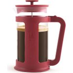 - Smart French Press: Yaklaşık 1l Kapasiteli Kahve Hazırlayıcı - Kırmızı Polipropilen Gövde - Bulaşık Makinesinde Yıkanabilen Borosilikat Cam Sürahi - Paslanmaz Çelik Filtre Sistemi