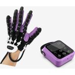 ( Sol El ) El ve Parmak Rehabilitasyon Robot Eldiveni - Fizik Tedavi ve Inme Egzersiz Cihaz - XL - Mor