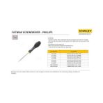 - Tornavida Phillips Ph3 150 mm Schwertlaenge Krom-Vanadyum Ergonomik Yumuşak Saplı El, 0-65-316