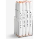 : Touch Twin Brush Marker : Fırça Uçlu Markör Kalem Seti : 12 Renk (Ten Renkleri) - Karışık Renk