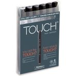 : Touch Twin Marker Çift Uçlu Markör Kalem Seti : 6 Renk (Warm Grey) - Karışık Renk