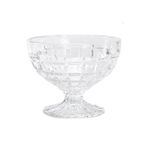 نارات الجاتتيل Vintage Kabartmalı Cam Tatlı Bardakları, 225 ml Renkli Ayaklı Dondurma Kaseleri, Sundae, Trifle, Meyve, Salata için (Şeffaf)