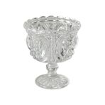 نارات الاتاتتتل Vintage Kabartmalı Tatlı Bardakları Kadeh, 250 ml Şeffaf Dondurmalı Sundae Renkli Ayaklı (Şeffaf)
