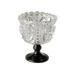 نارات الاتاتتتيل Vintage Kabartmalı Tatlı Bardakları Kadeh, 250ml Berrak Dondurma Sundae Renkli Ayaklı(..