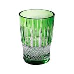 نارات الجاتتيل Yeşil İçme Bardakları, Su Suyu İçecekleri Bira için Zarif Elmas Kabartmalı Cam Bardaklar, 300ml