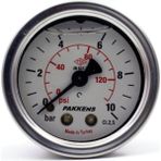 0-10 Bar 63 mm Arkadan Bağlantılı Gliserinli Manometre G 1/4 Inç - Ahşap