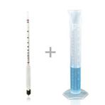 0-100 Uzun Form Alkolmetre Hidrometre Ve 250Ml Mezür Seti