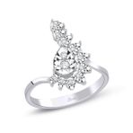 0.13 ct Damla Taç Modern Tasarım Pırlanta Yüzük