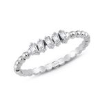 0.13 ct Modern Tasarım Baget Pırlanta Yüzük
