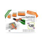 0.14 - 4.0 Mm² Mandallı Buat Çok Amaçlı Klemens Wago Tip 1 Adet 3 İletken Bağlantılı