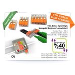 0.14 - 4.0 Mm² Mandallı Buat Çok Amaçlı Klemens Wago Tip 1 Adet 4 İletken Bağlantılı