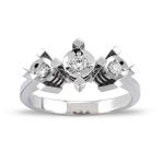 0.14 ct Üç Taş Pırlanta Yüzük