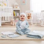 0-3 Ay Bebek Unisex Gaye Organik Kind Nakışlı 10 Lu Body/zıbın Seti - Yeşil - 0 - 3 Ay