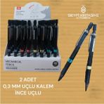 0.3 mm Versatil Uçlu Kalem 2 Adet 3001 Sarı Tek Ebat