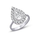 0.37 ct Modern Tasarım Damla Pırlanta Yüzük