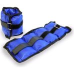 0.5 kg x 2 El Ayak Ağırlığı Seti Kum Torbası Kas Bilek Ağırlık 1 Çift - Mavi